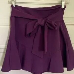 Purple Skirt with Bow Tie